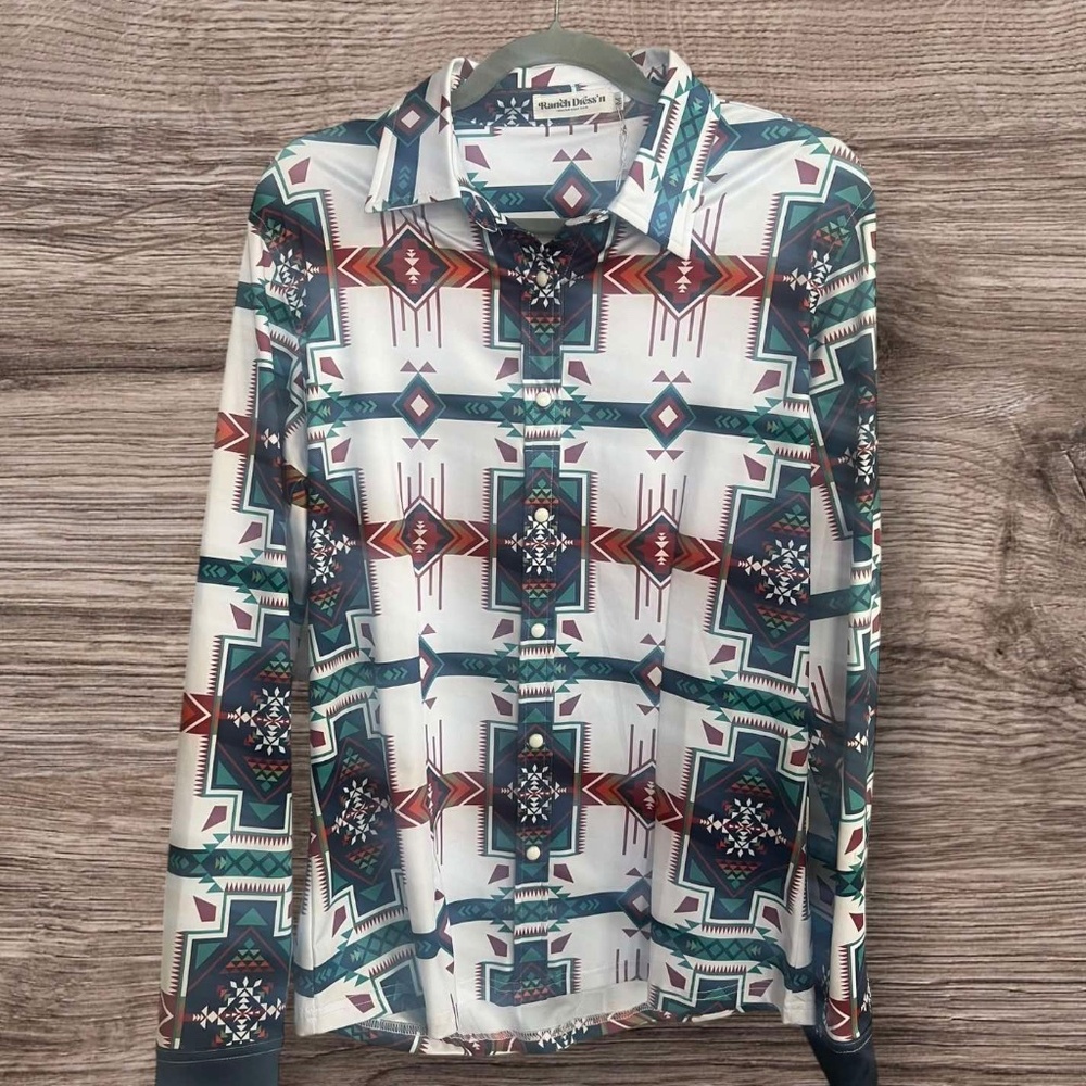 NWT Ranch Dress'n TUCSON PERFORMANCE RODEO SHIRT (ADULT) Size Medium. SOLD OUT